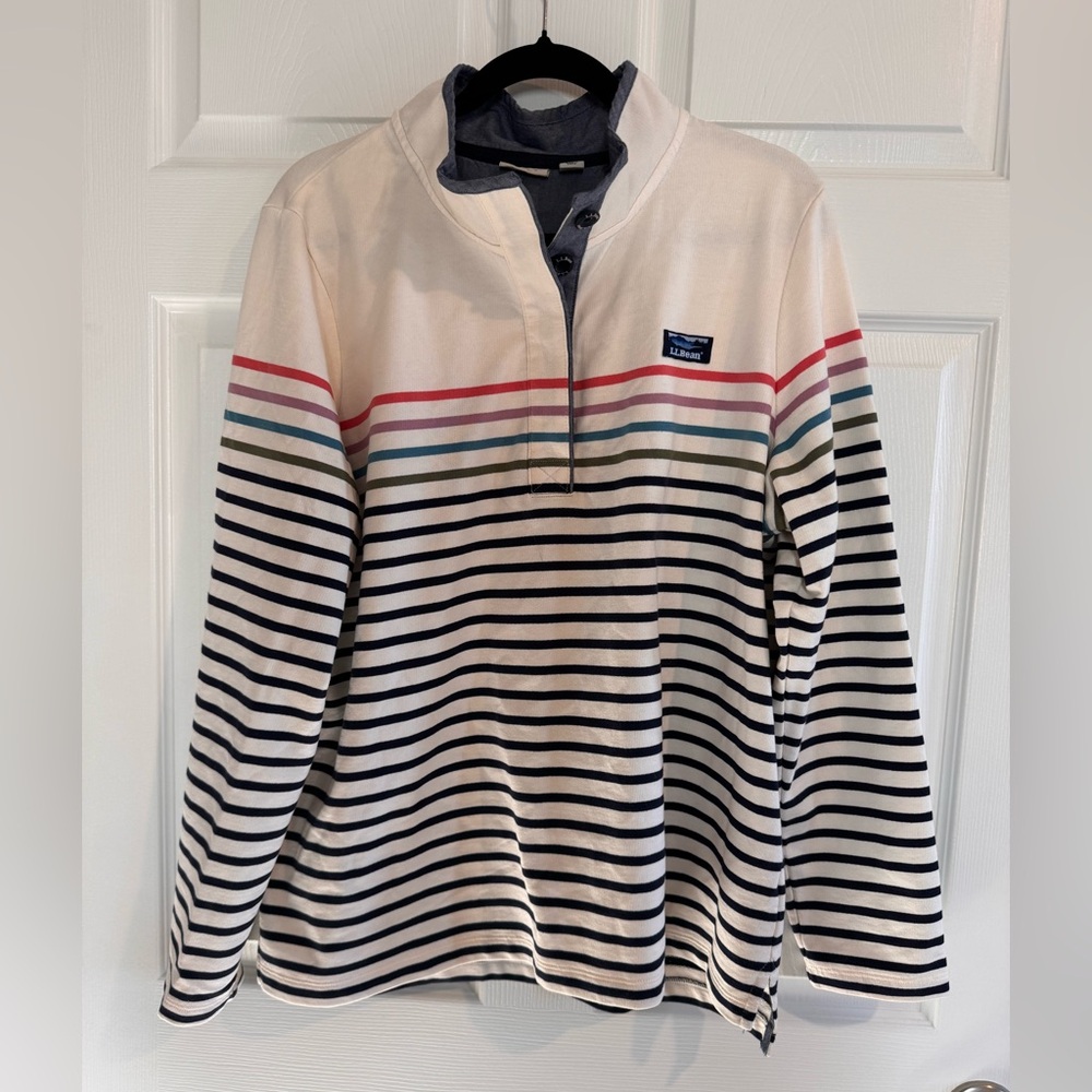L.L. Bean Women’s Striped Rugby Pullover
